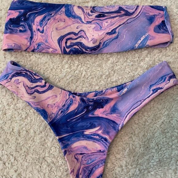 shein purple bathing suit